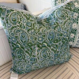 Pottery Barn Jolora Block Print Reversible Outdoor Pillow